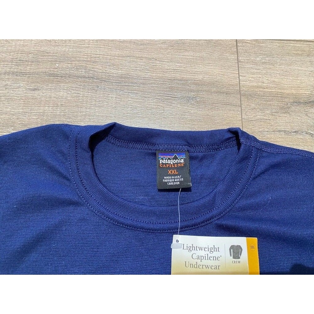 Patagonia Capilene Mens XXL Lightweight Long Sleeve Base Layer Blue Vintage NWT - Picture 3 of 10